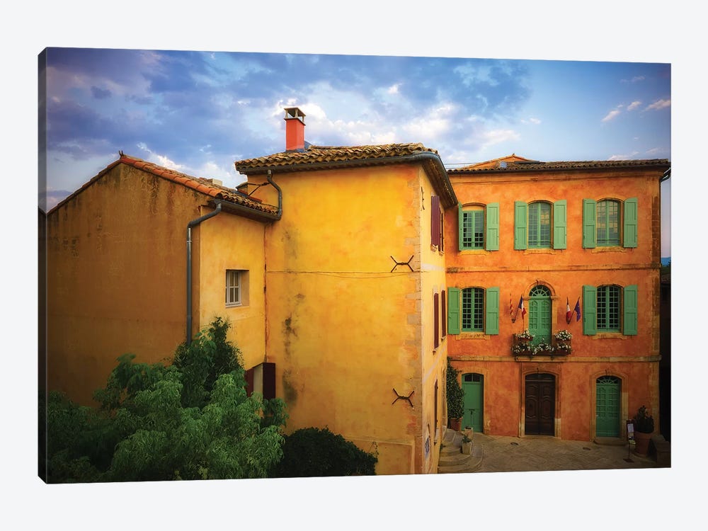 France, Roussillon. Painted House In Village. by Jaynes Gallery 1-piece Art Print