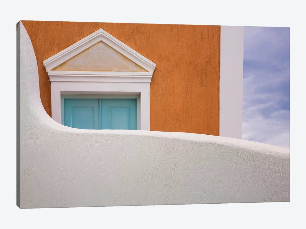 Greece, Thira. House Exterior. by Jaynes Gallery 1-piece Canvas Wall Art