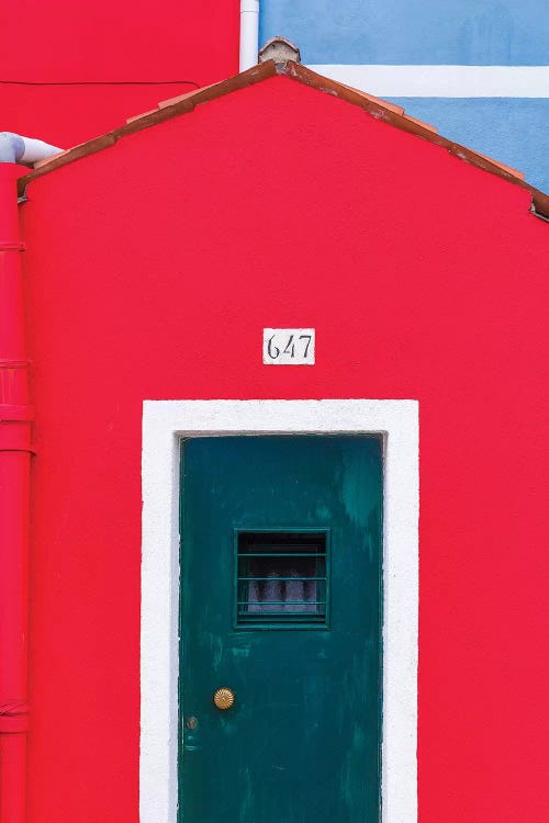 Italy, Burano. Colorful House Exterior.