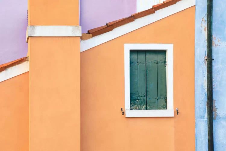 Italy, Burano. Pastel House Walls.