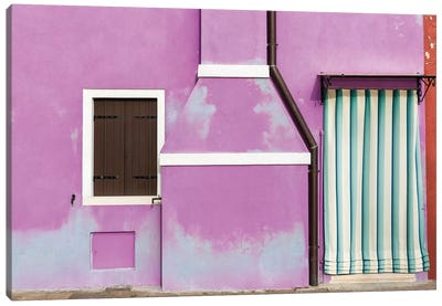 Italy, Burano. Weathered House Exterior. Canvas Art Print - Burano