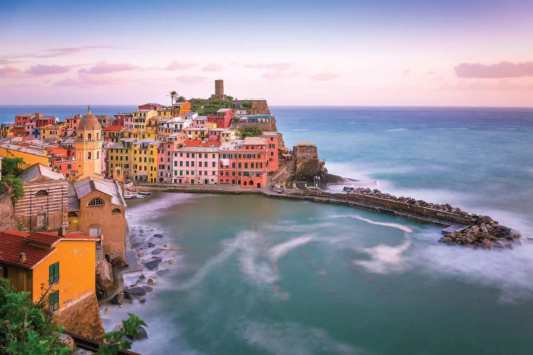 Italy, Vernazza. Overview Of Coastal Town. by Jaynes Gallery wall art