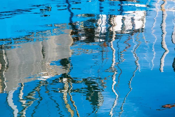 Water Close-Ups: Usa, Alaska, Craig. Commercial Fishing Boats Reflect In Harbor. by Jaynes Gallery