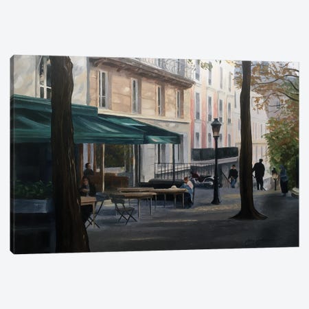 Quiet In Paris Canvas Print #JYJ100} by Jay Johnson Canvas Print