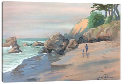 Broad Beach Malibu Canvas Art Print - Plein Air Paintings
