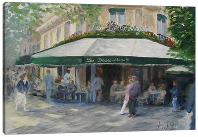 Cafe Magots Canvas Art Print - Jay Johnson