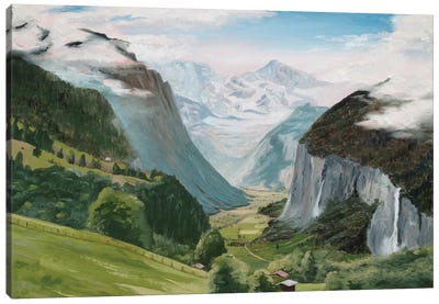 Lauterbrunnen Valley Canvas Art Print - Switzerland Art