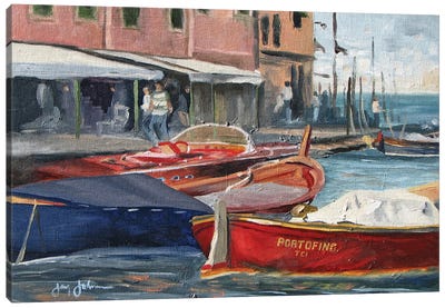 Portofino Afternoon Canvas Art Print - Jay Johnson