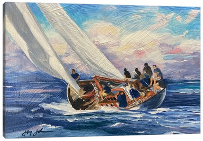 Yacht Club Canvas Art Print - Jay Johnson