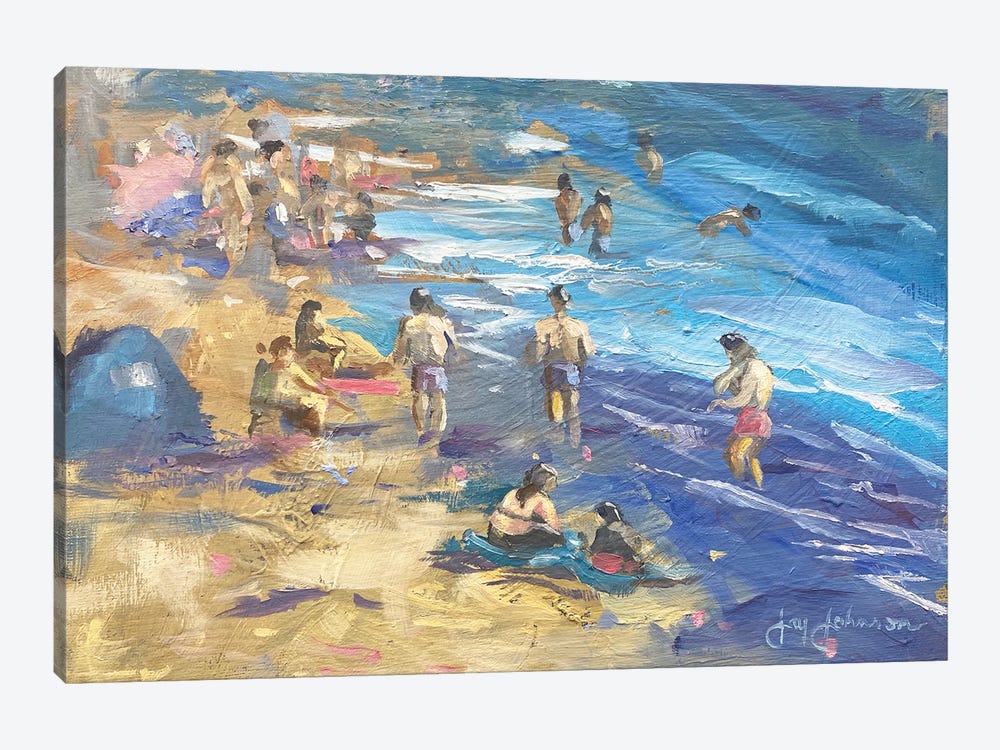 Leo Carrillo Swimmers by Jay Johnson 1-piece Canvas Art