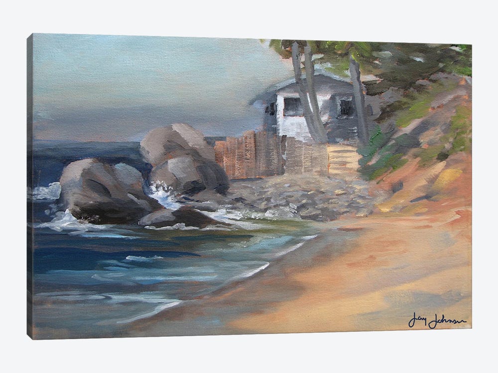 Beach House Above Zuma by Jay Johnson 1-piece Canvas Artwork
