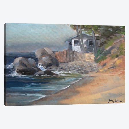 Beach House Above Zuma Canvas Print #JYJ9} by Jay Johnson Canvas Artwork