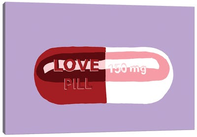 Love Pill Lavender Canvas Art Print - Jaymie Metz