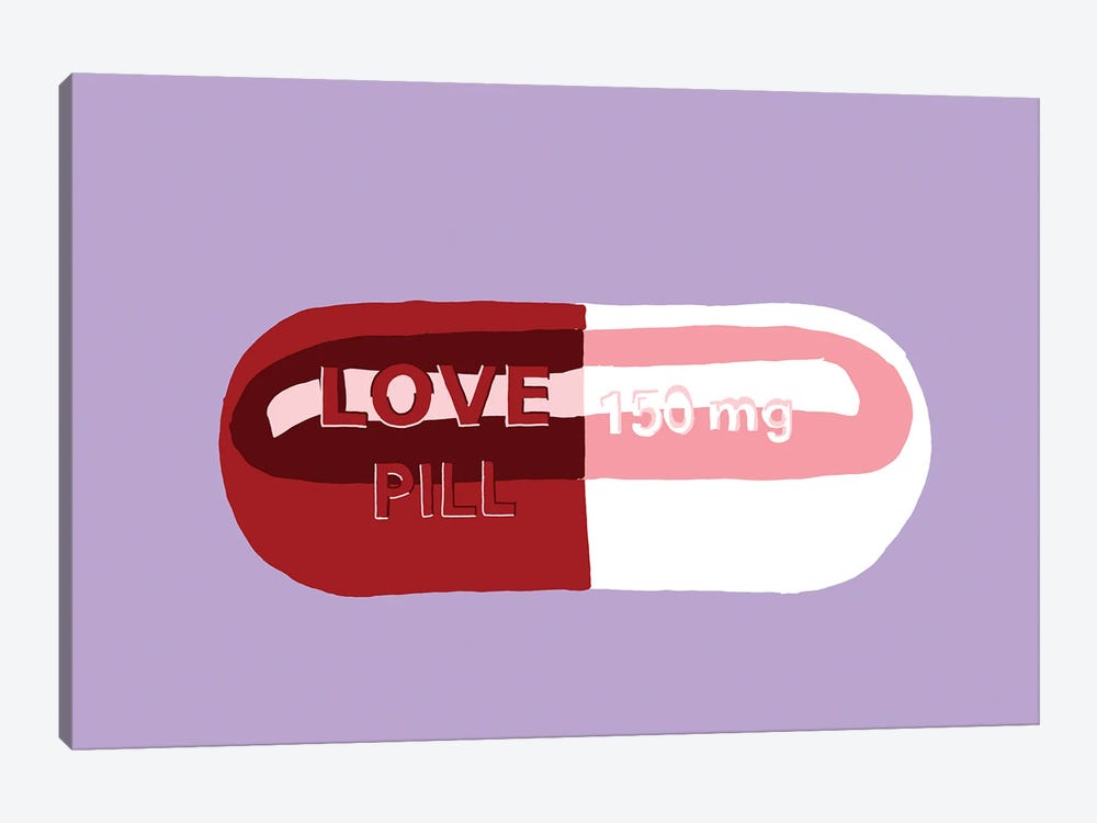Love Pill Lavender by Jaymie Metz 1-piece Art Print