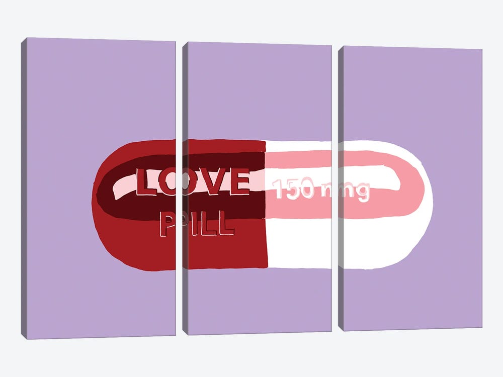 Love Pill Lavender by Jaymie Metz 3-piece Art Print