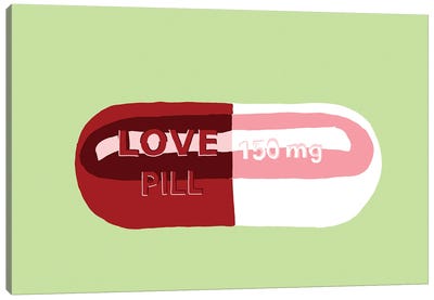 Love Pill Mint Canvas Art Print - Pills