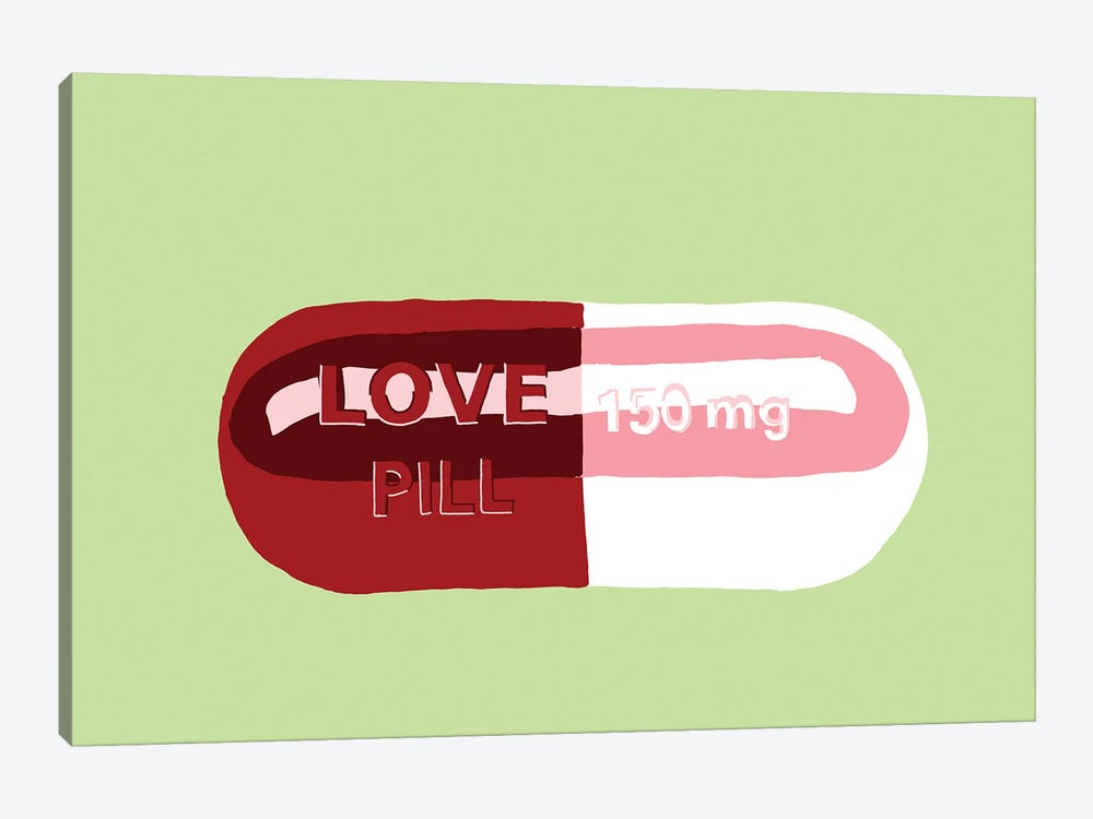 Love Pill Mint by Jaymie Metz 1-piece Canvas Artwork