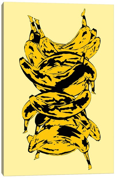 Band Of Bananas Yellow Canvas Art Print - Jaymie Metz