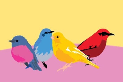 A Flock Of Sweet Birds by Jaymie Metz art print