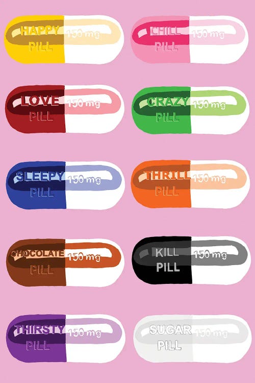 Pill Popper Pink by Jaymie Metz wall art