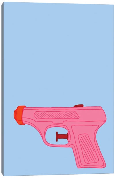 Pink Squirt Gun Canvas Art Print - Jaymie Metz