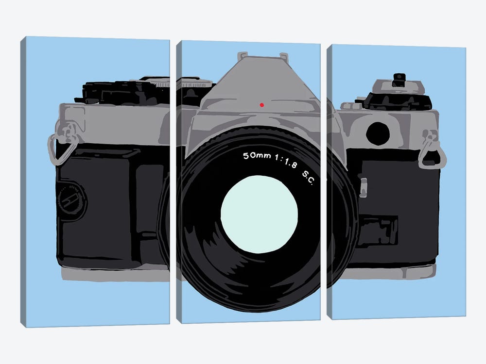 Single Lens Reflex Camera by Jaymie Metz 3-piece Canvas Print