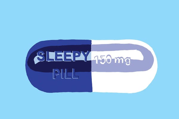 Pills: Sleepy Pill Blue by Jaymie Metz