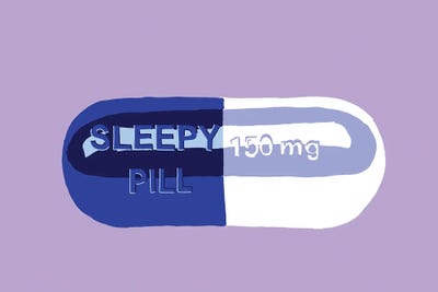 Sleepy Pill Lavender by Jaymie Metz art print