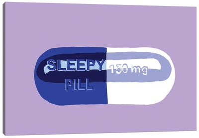 Sleepy Pill Lavender Canvas Art Print - Pills