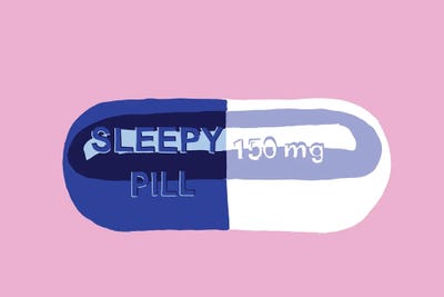 Sleepy Pill Pink by Jaymie Metz art print