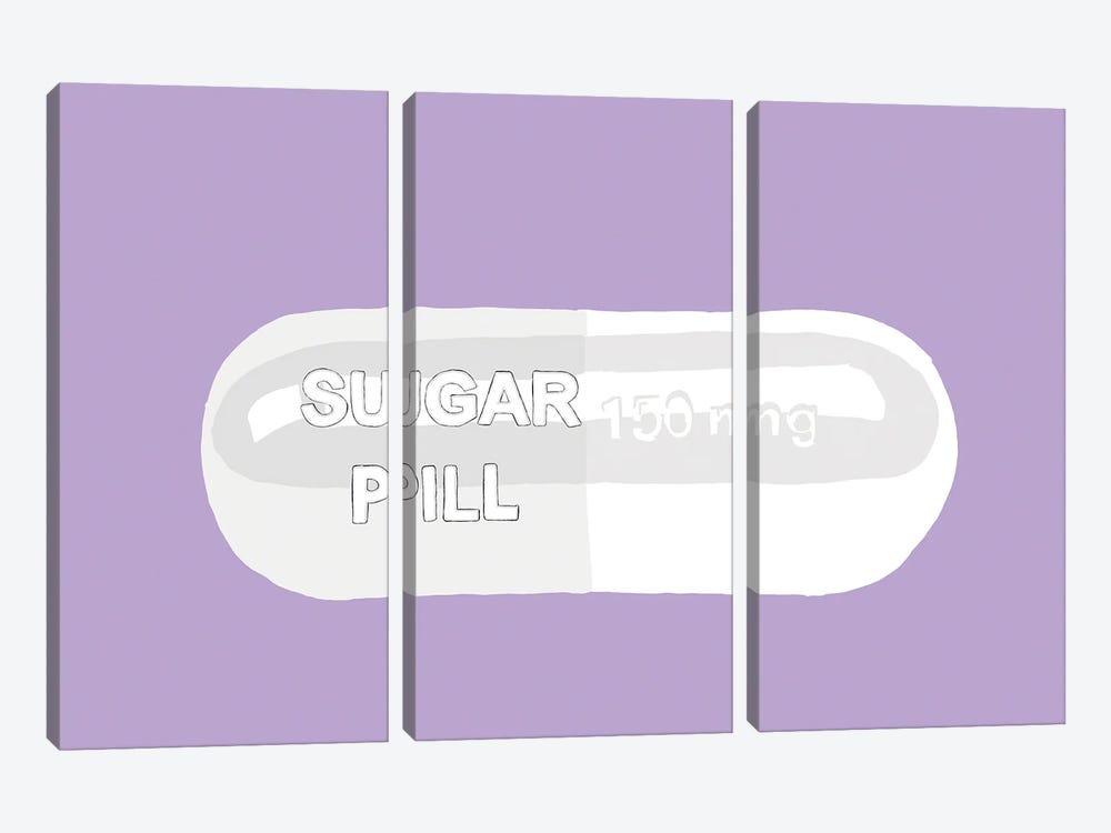 Sugar Pill Lavender by Jaymie Metz 3-piece Art Print
