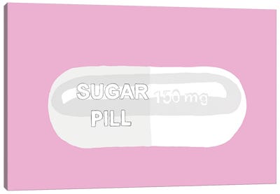 Sugar Pill Pink Canvas Art Print - Pills