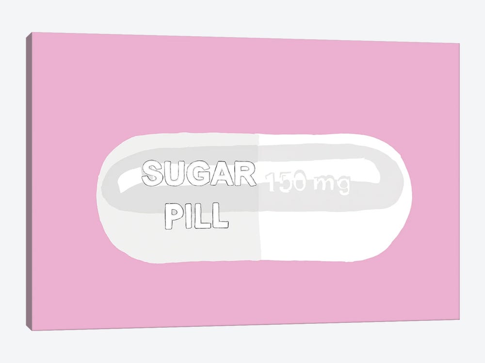 Sugar Pill Pink by Jaymie Metz 1-piece Canvas Print