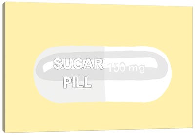 Sugar Pill Yellow Canvas Art Print - Pills