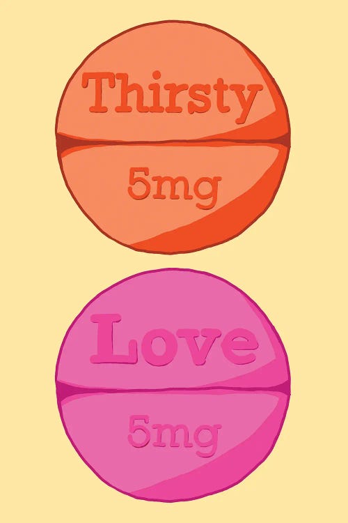 Thirsty Love Pill Yellow