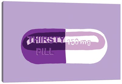 Thirsty Pill Lavender Canvas Art Print - Jaymie Metz