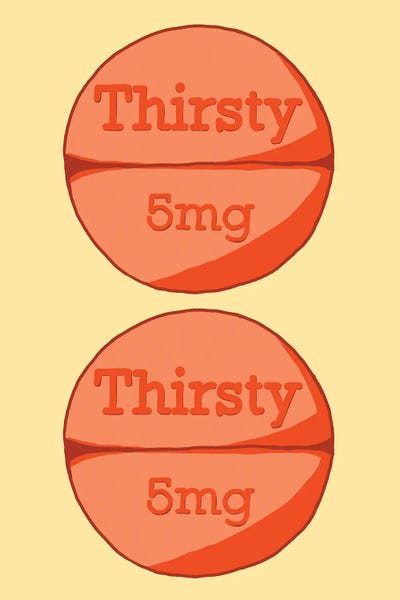 Jaymie Metz: Thirsty Thirsty Pill Yellow by Jaymie Metz