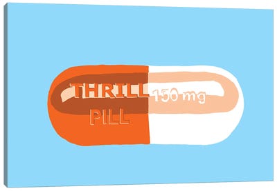 Thrill Pill Blue Canvas Art Print - Pills