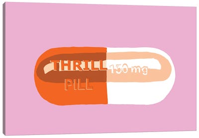 Thrill Pill Pink Canvas Art Print - Pills