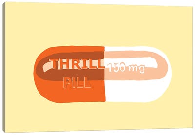 Thrill Pill Yellow Canvas Art Print - Pills