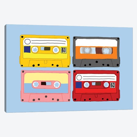 Cassette Tapes Canvas Print #JYM162} by Jaymie Metz Canvas Art