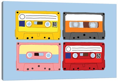 Cassette Tapes Canvas Art Print