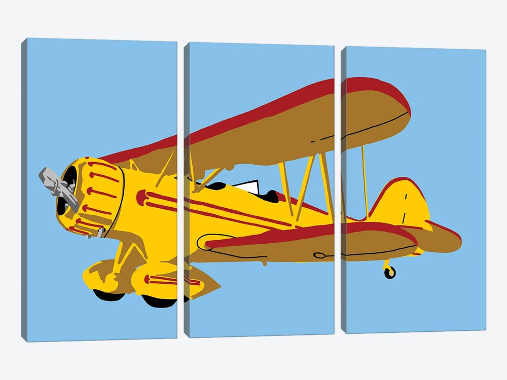 Antique Air Plane 3-piece Canvas Art Print