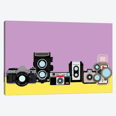 Cameras Lavender And Yellow Canvas Print #JYM173} by Jaymie Metz Canvas Art Print