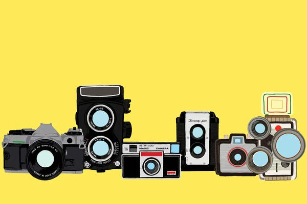 Jaymie Metz: Cameras Yellow by Jaymie Metz