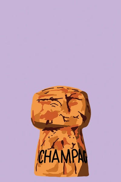 Preppy Pop Art: Champagne Cork by Jaymie Metz