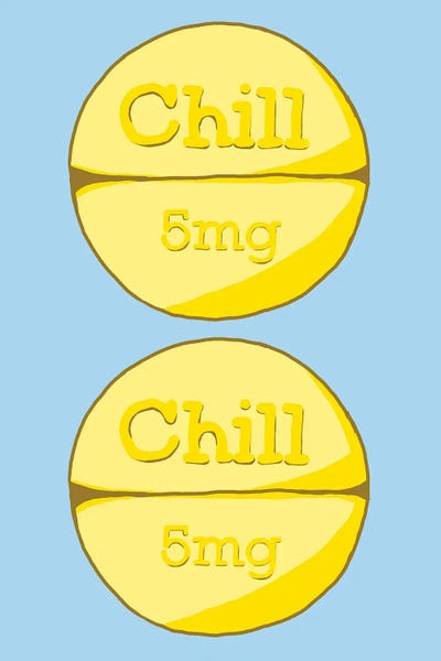 Jaymie Metz: Chill Chill Pill Blue by Jaymie Metz