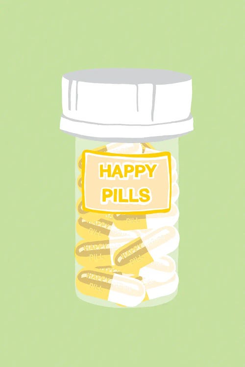 Happy Pill Bottle Mint