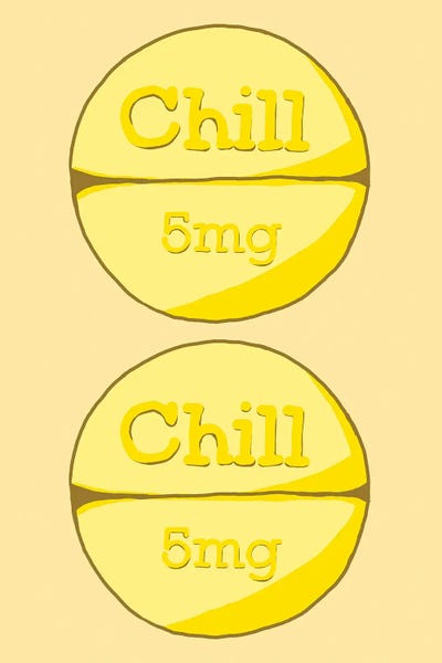 Pills: Chill Chill Pill Yellow by Jaymie Metz