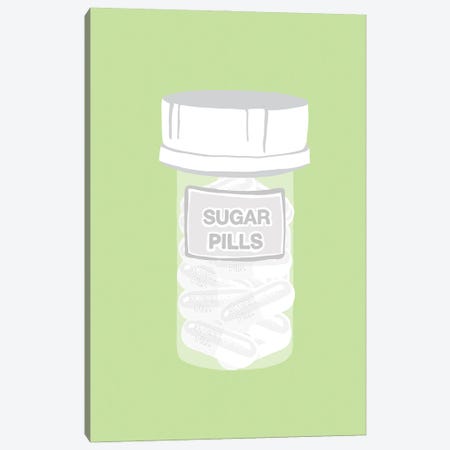 Sugar Pill Bottle Mint Canvas Print #JYM221} by Jaymie Metz Canvas Art Print